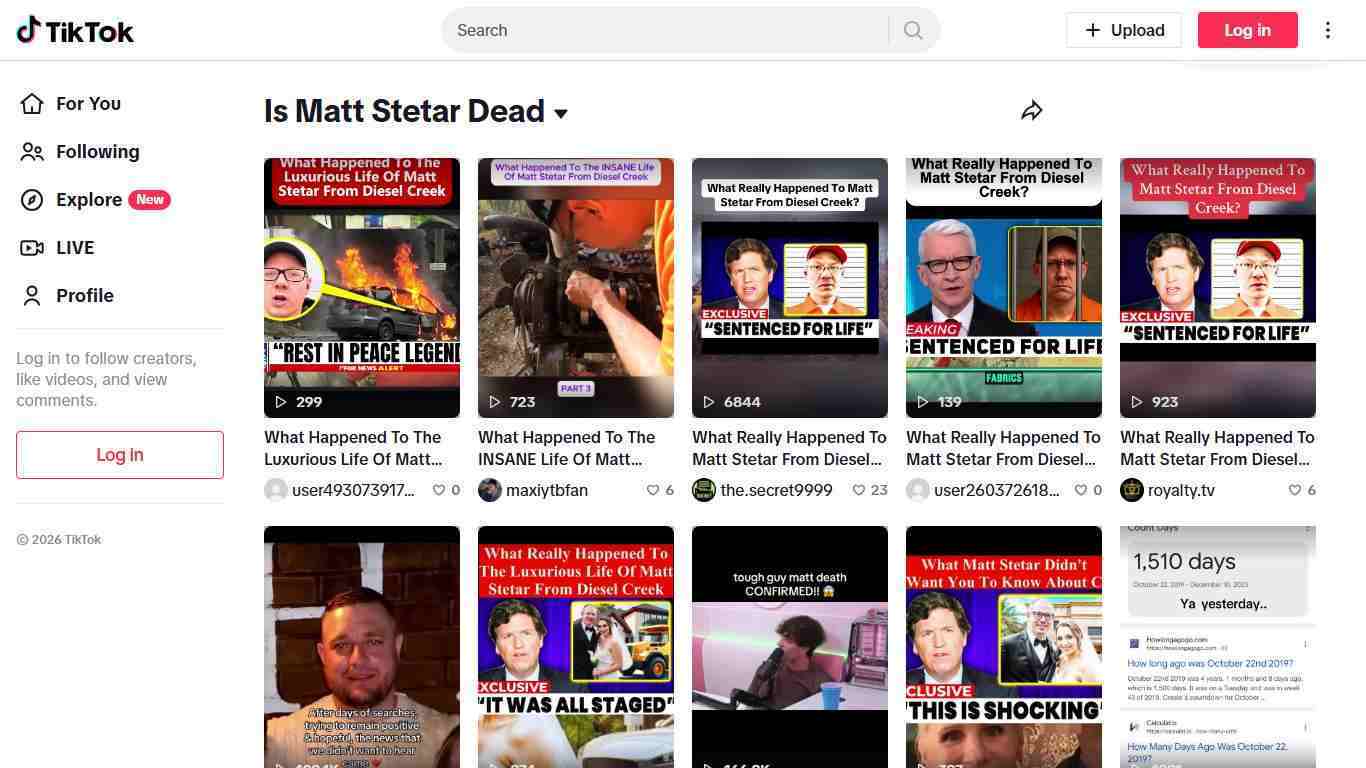 Is Matt Stetar Dead | TikTok