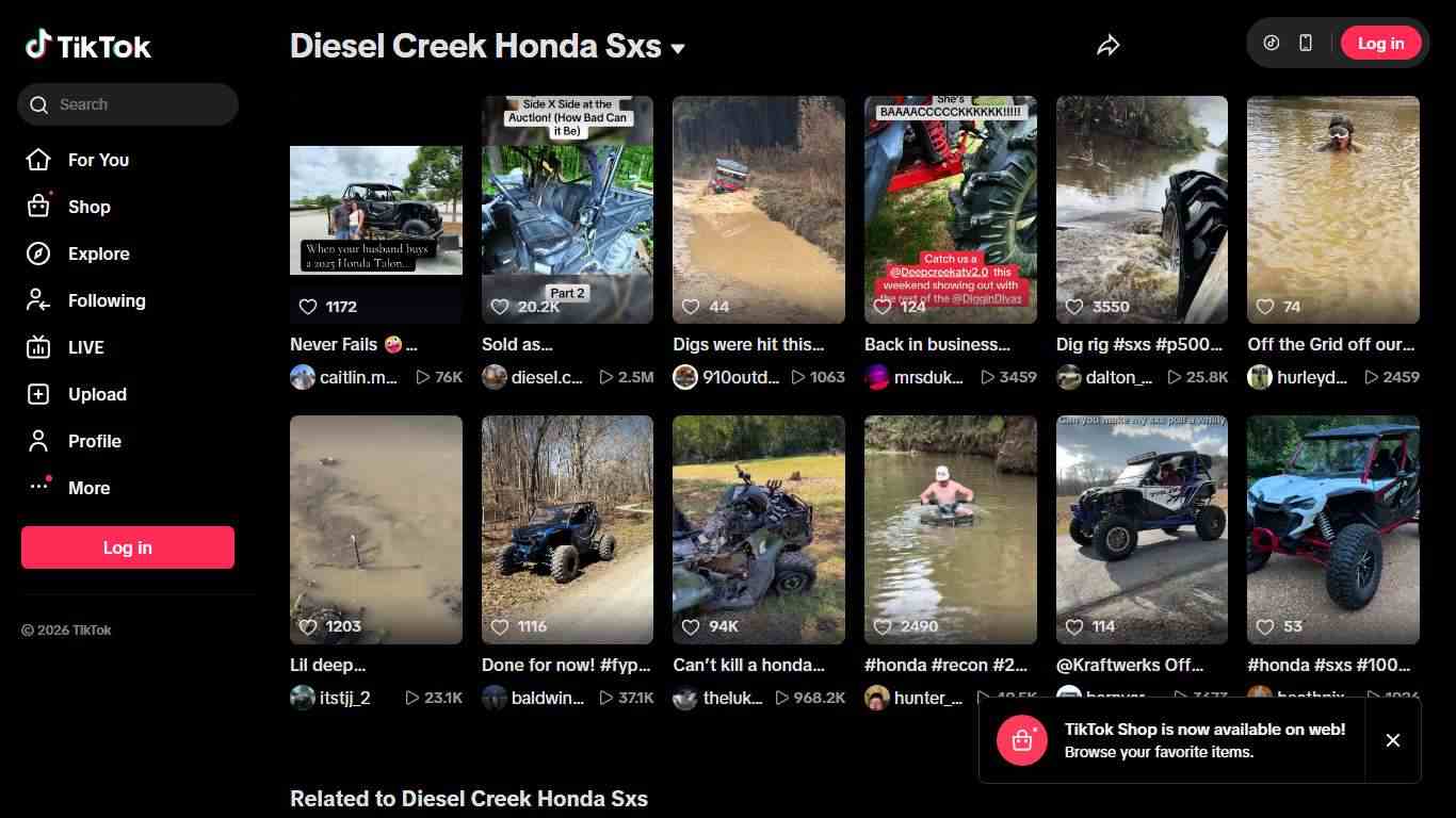 Diesel Creek Honda Sxs | TikTok